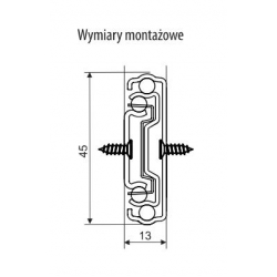 Prowadnica kulkowa H-45 ze spowalniaczem długość 500 mm PK09 GAMET